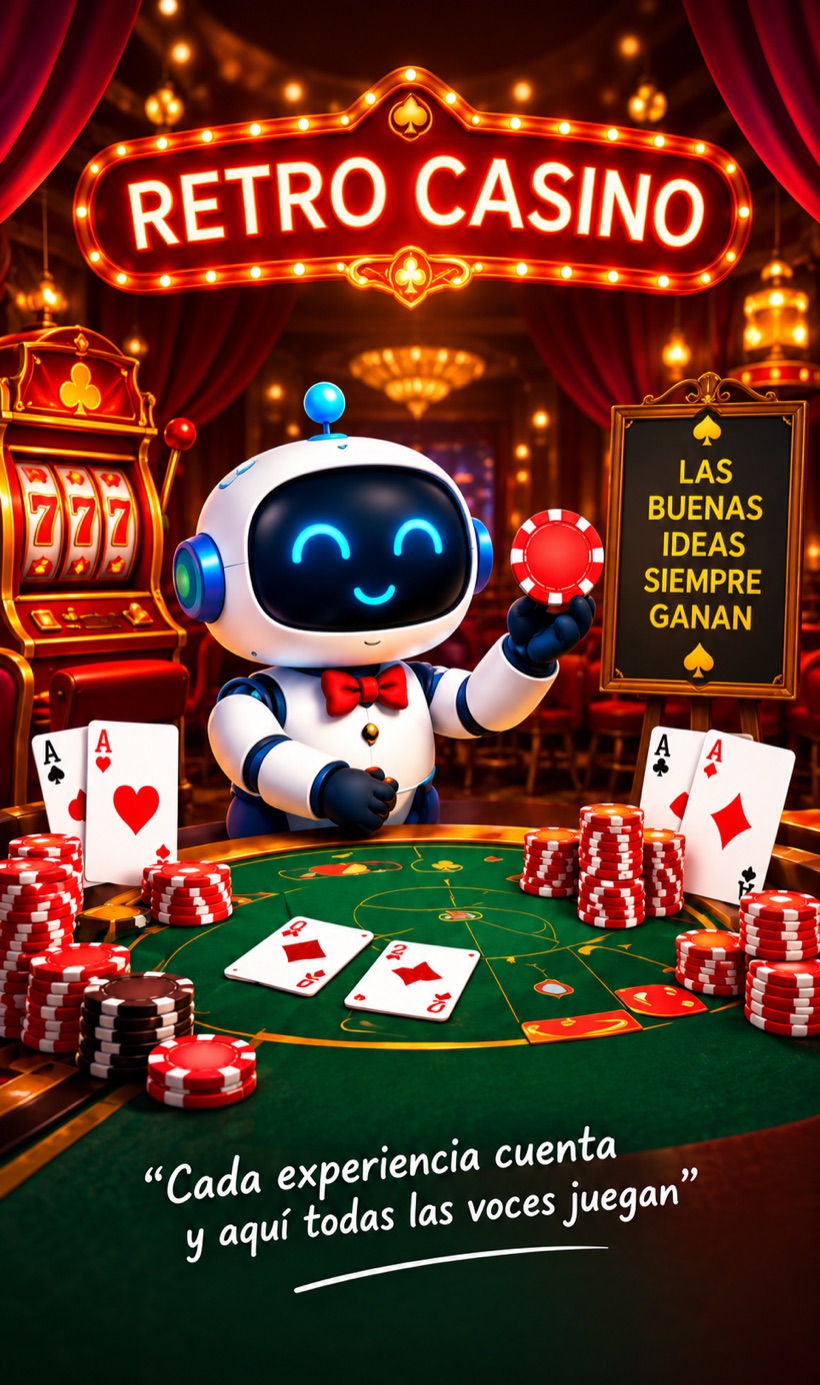Cartel ampliado de la retro Casino