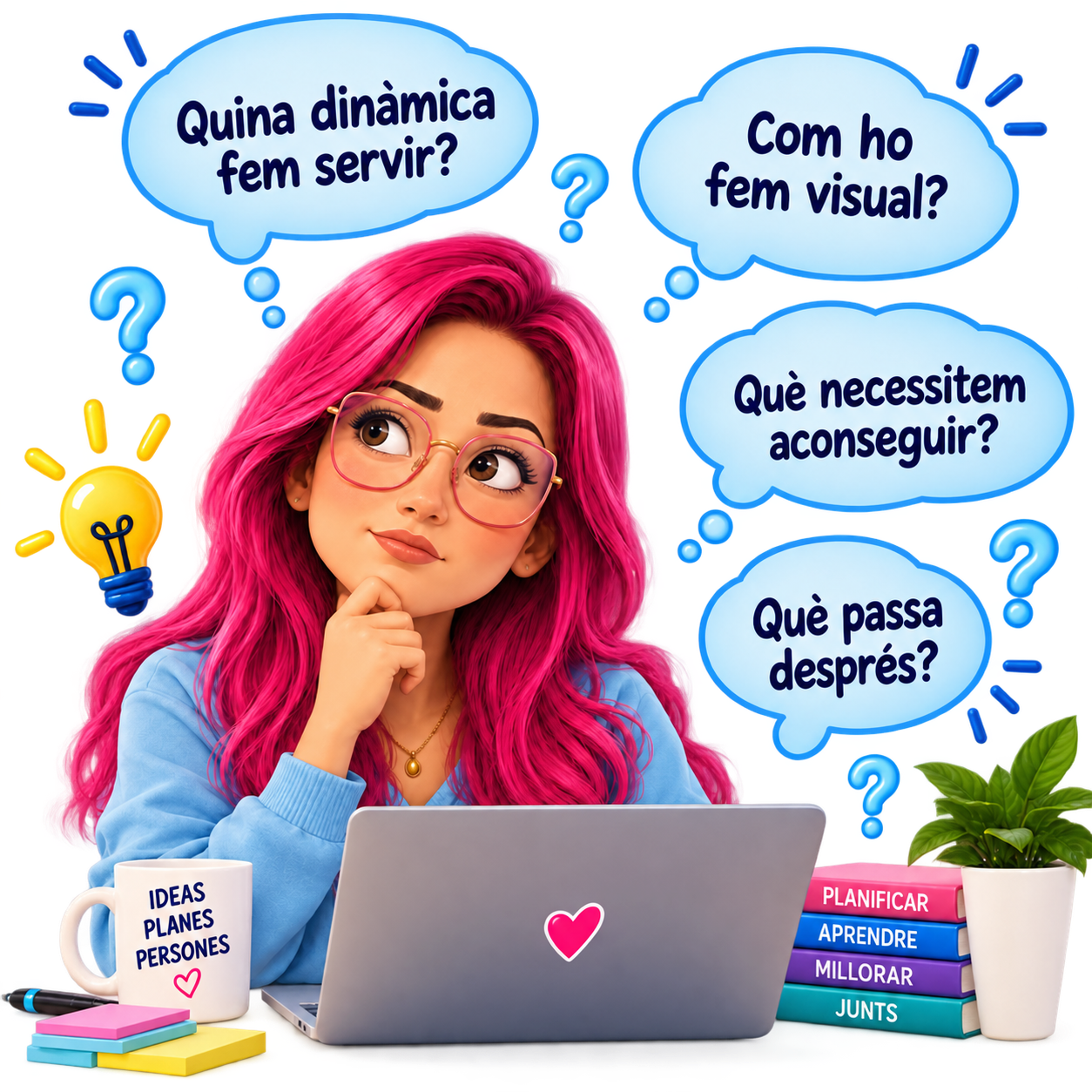 Dissenyadora pensant quina dinàmica fer servir, com fer visual la retro, què aconseguir i què passa després