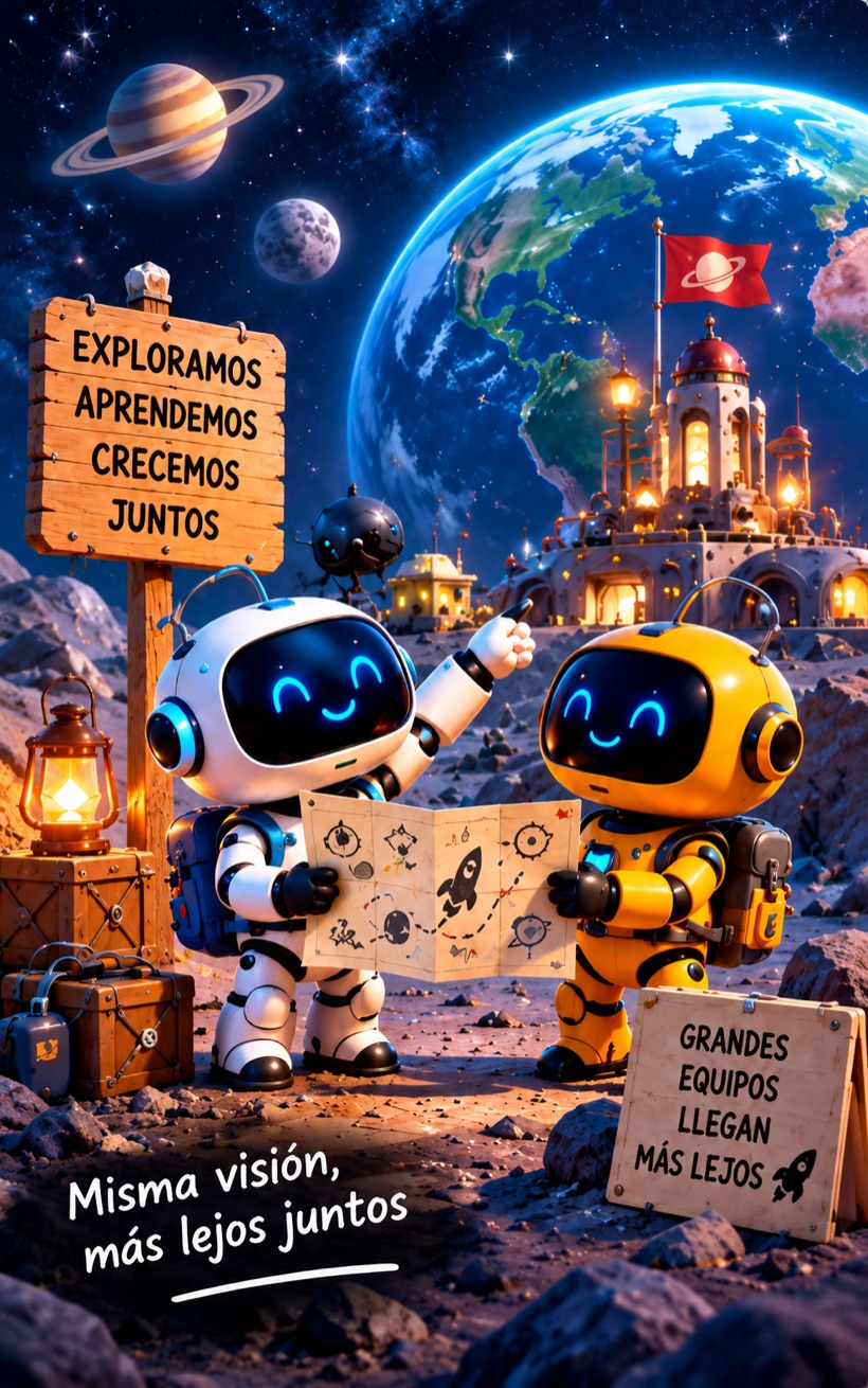 Cartel ampliado de la retro Espacio de equipo
